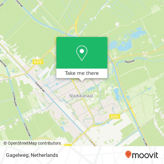 Gagelweg, 9502 AT Stadskanaal Karte