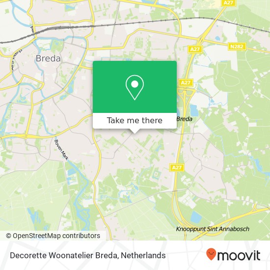 Decorette Woonatelier Breda, De Burcht 11 Karte