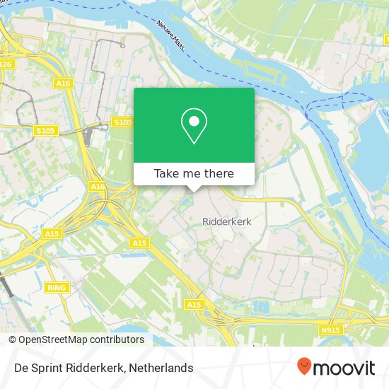 De Sprint Ridderkerk, Sportlaan 15 map