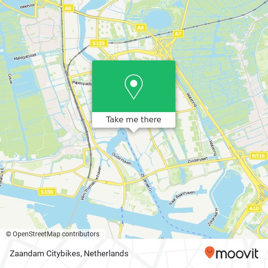 Zaandam Citybikes, Zuiddijk map
