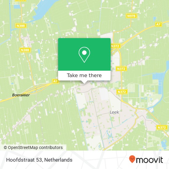 Hoofdstraat 53, 9356 AV Tolbert map