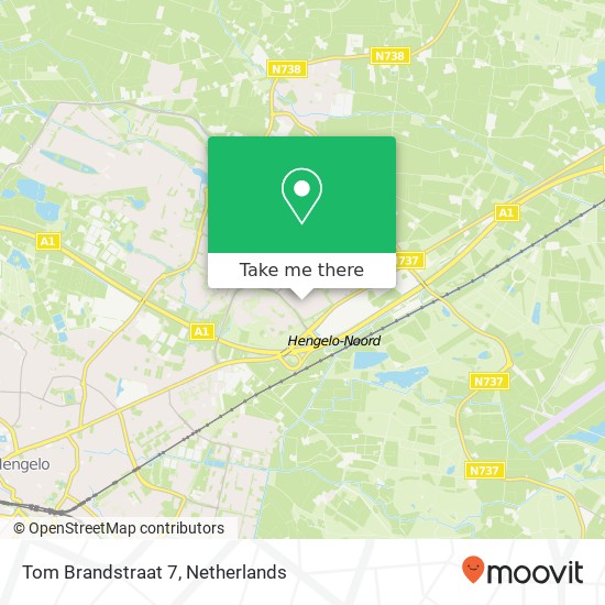 Tom Brandstraat 7, 7558 JN Hengelo map