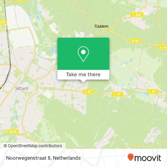 Noorwegenstraat 8, 6137 KS Sittard map