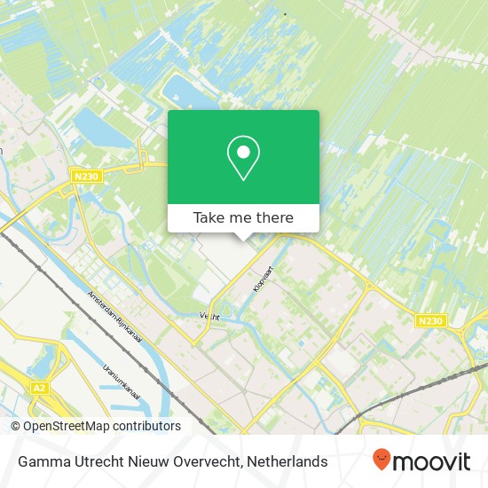 Gamma Utrecht Nieuw Overvecht, Nebraskadreef 18 Karte