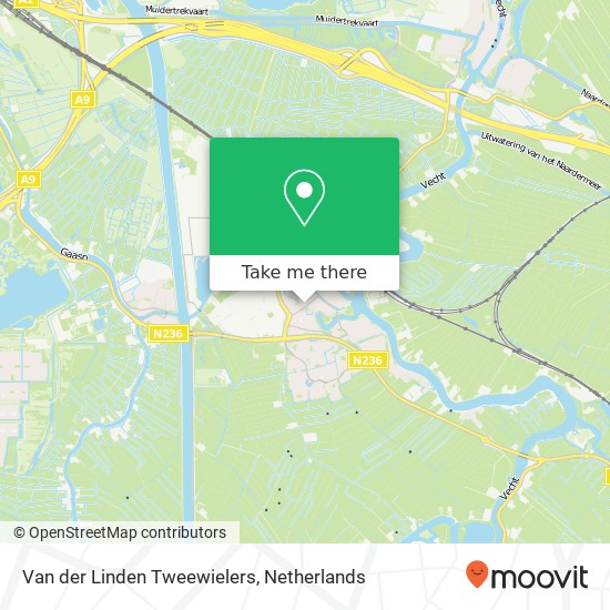 Van der Linden Tweewielers, Groeneweg 18 map