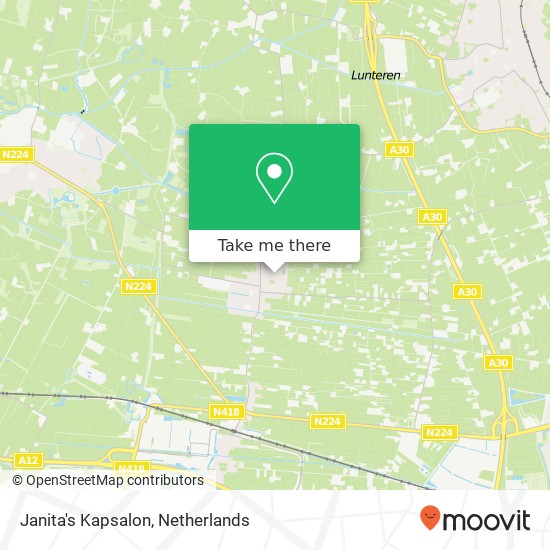 Janita's Kapsalon, Azaleastraat 7 map