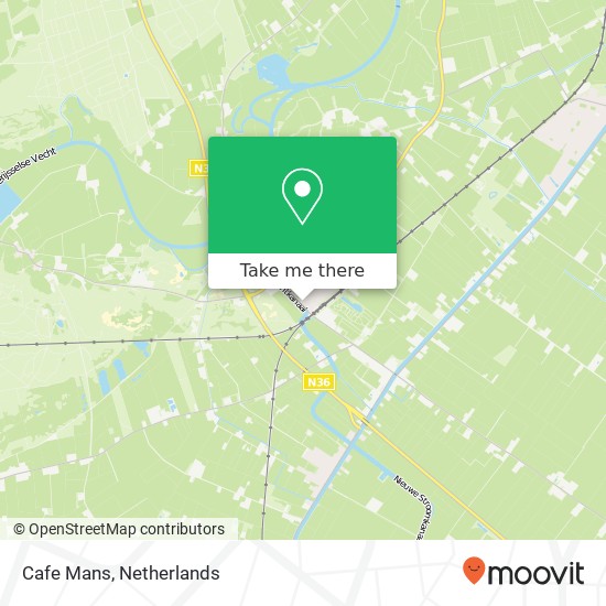 Cafe Mans, Nieuweweg 4 map