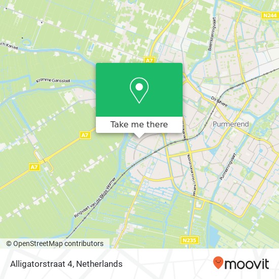 Alligatorstraat 4, 1448 WK Purmerend map