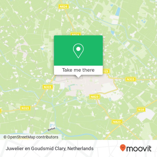 Juwelier en Goudsmid Clary, Borculoseweg map