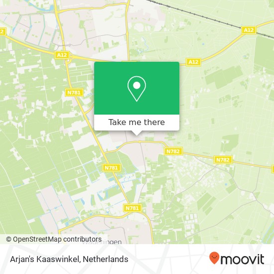 Arjan's Kaaswinkel, Dorpsstraat 54 map