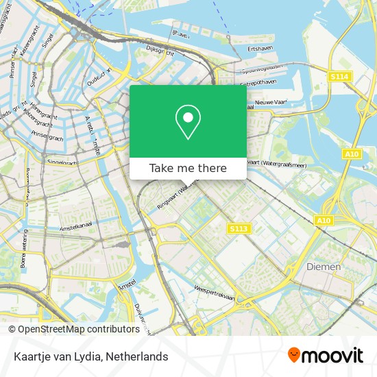 Kaartje van Lydia map