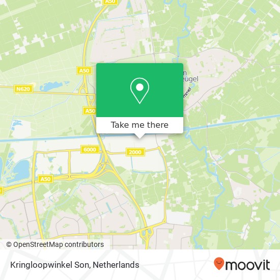 Kringloopwinkel Son, Ekkersrijt 3104A map