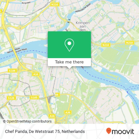 Chef Panda, De Wetstraat 75 map