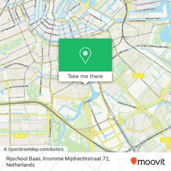 Rijschool Baas, Kromme-Mijdrechtstraat 72 map