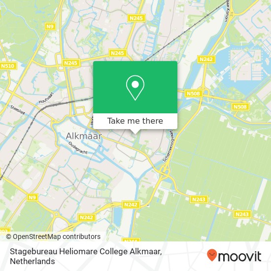 Stagebureau Heliomare College Alkmaar, Amstelstraat 5 map