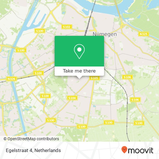 Egelstraat 4, 6531 PH Nijmegen Karte