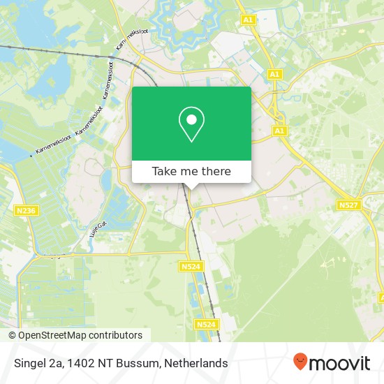 Singel 2a, 1402 NT Bussum map