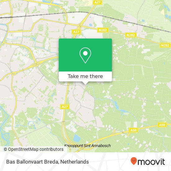Bas Ballonvaart Breda, Veldpad Karte