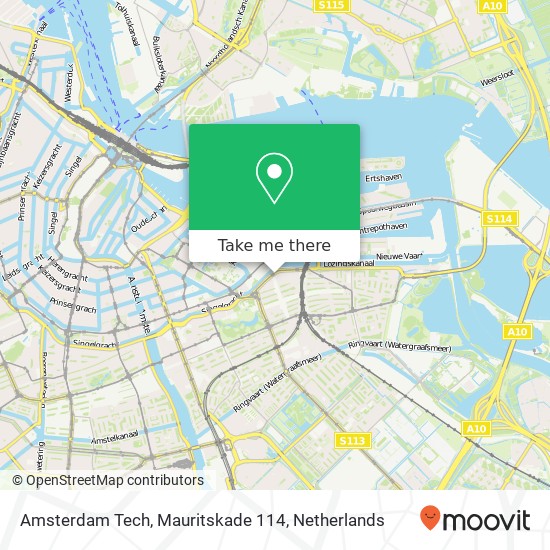 Amsterdam Tech, Mauritskade 114 Karte