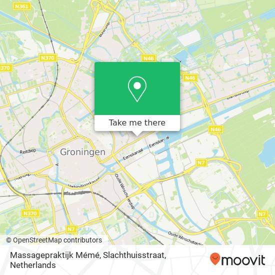 Massagepraktijk Mémé, Slachthuisstraat map