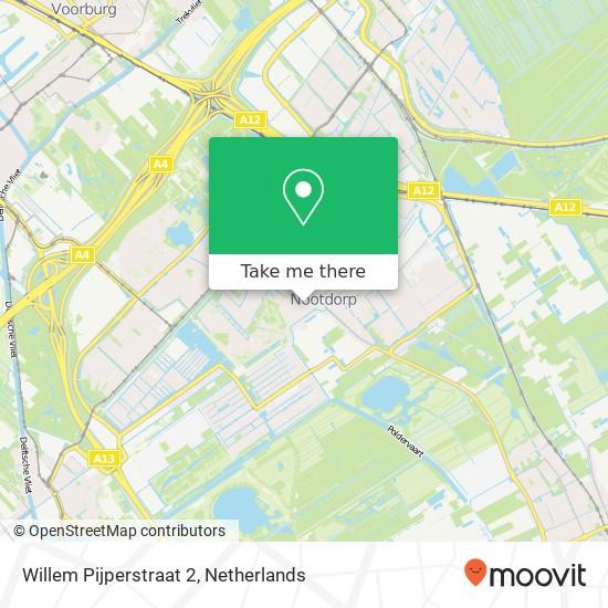 Willem Pijperstraat 2, 2631 BG Nootdorp map