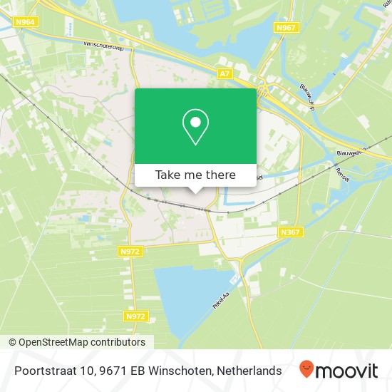 Poortstraat 10, 9671 EB Winschoten map