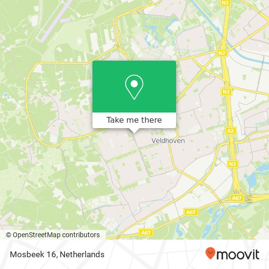 Mosbeek 16, 5501 BD Veldhoven map