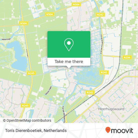 Ton's Dierenboetiek, Marktplein 71 map