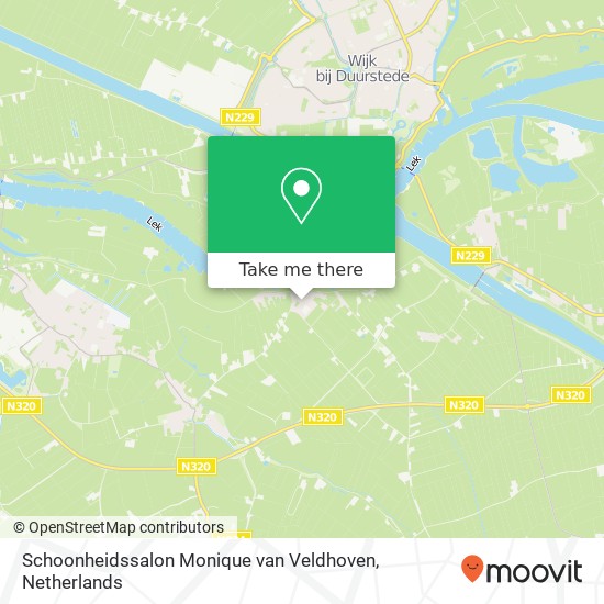 Schoonheidssalon Monique van Veldhoven map