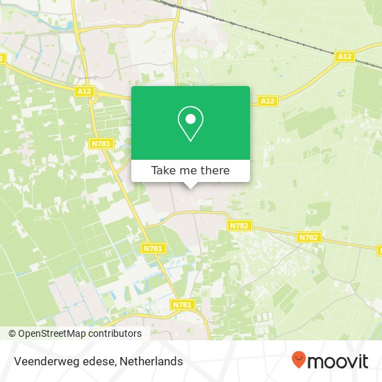 Veenderweg edese, 6721 WE Bennekom map