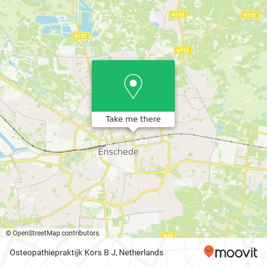 Osteopathiepraktijk Kors B J, Oldenzaalsestraat 121 Karte