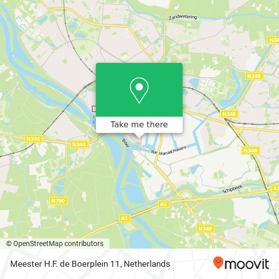 Meester H.F. de Boerplein 11, 7411 AE Deventer Karte