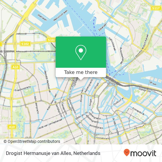 Drogist Hermanusje van Alles, Westerstraat 138 map