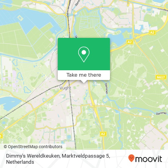 Dimmy's Wereldkeuken, Marktveldpassage 5 map