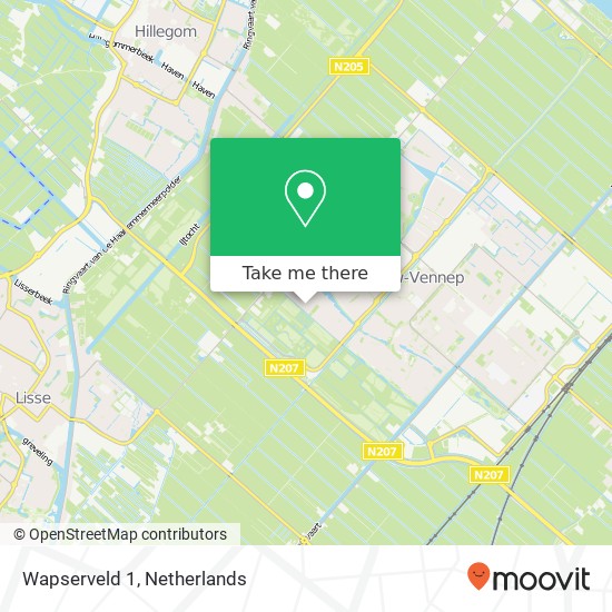 Wapserveld 1, 2151 JP Nieuw-Vennep Karte