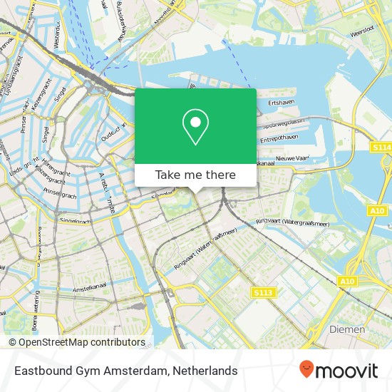 Eastbound Gym Amsterdam, Linnaeusstraat 35F map