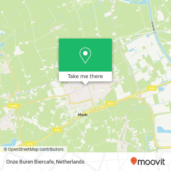 Onze Buren Biercafe, Nieuwstraat 8 map