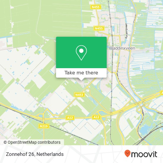 Zonnehof 26, 2743 LN Waddinxveen map