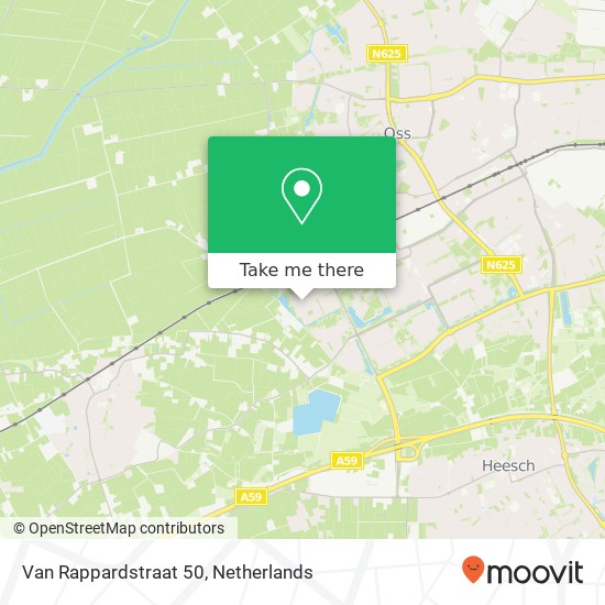 Van Rappardstraat 50, 5344 KB Oss Karte
