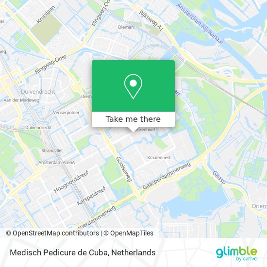 Medisch Pedicure de Cuba map