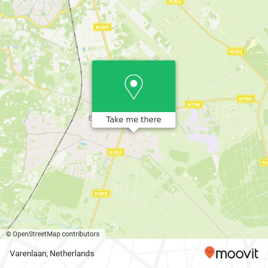 Varenlaan, 3852 XD Ermelo map