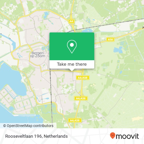 Rooseveltlaan 196, 4624 DG Bergen op Zoom map