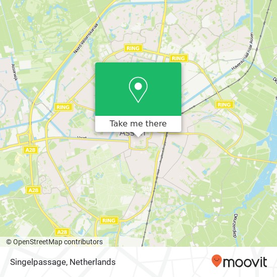 Singelpassage, 9401 JD Assen map