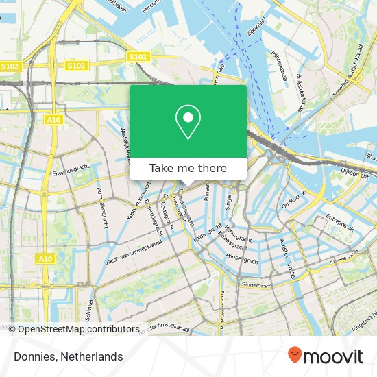 Donnies, Rozengracht 160 map