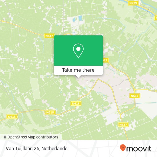 Van Tuijllaan 26, 5481 RB Schijndel map