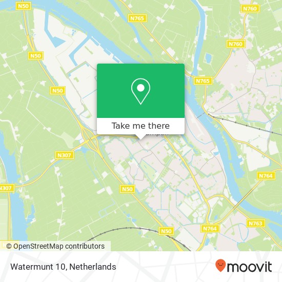 Watermunt 10, 8265 EM Kampen Karte