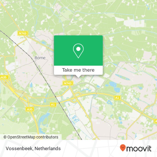 Vossenbeek, 7623 Borne Karte