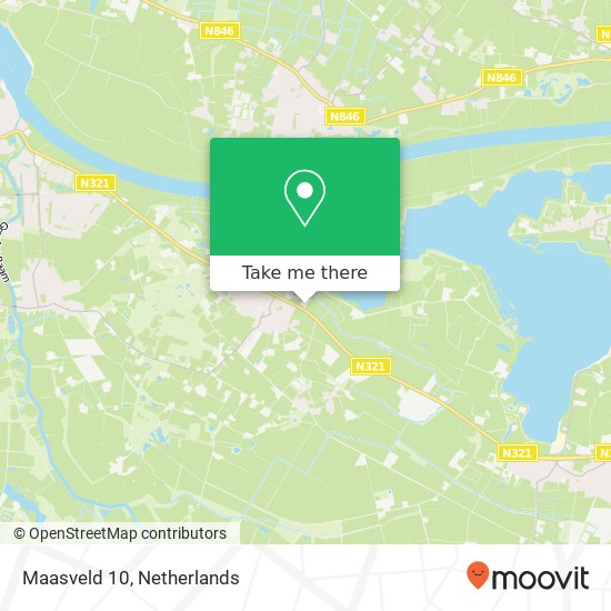 Maasveld 10, 5438 NZ Gassel Karte