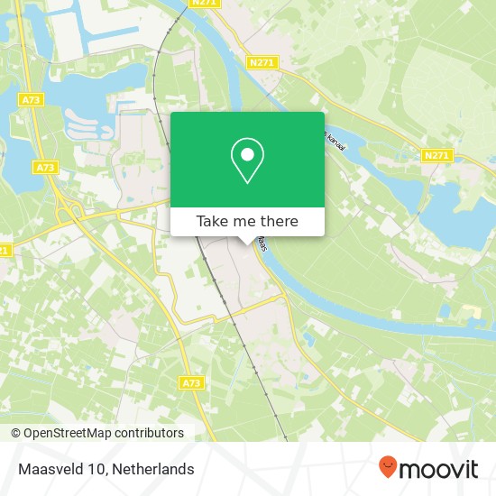 Maasveld 10, 5431 EG Cuijk Karte