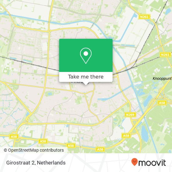 Girostraat 2, 5038 DN Tilburg map